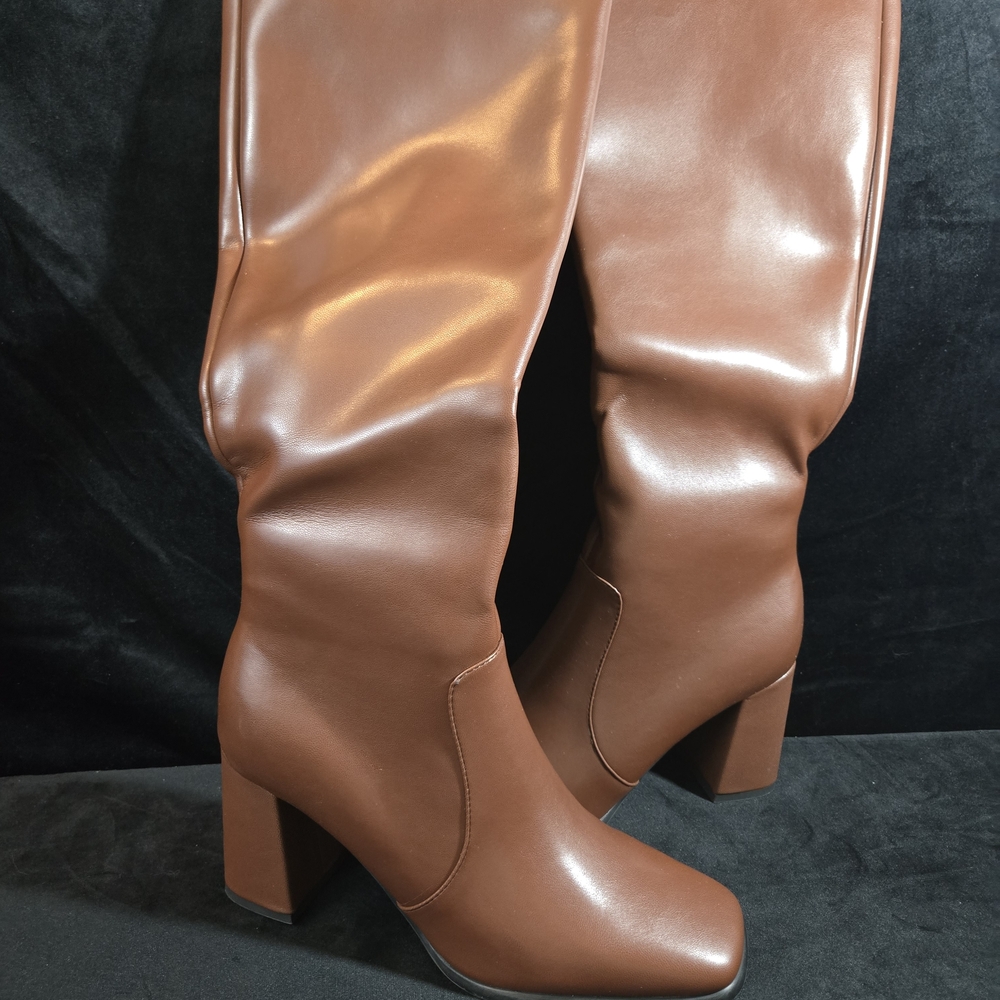 Elegant Tan Over the Knee Boots